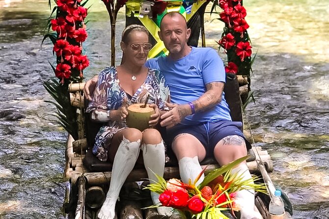 Bamboo River Rafting Limestone Foot Massage & Bottle of Rum Punch - Boarding the 30-Foot Bamboo Raft: What the Floating Feels Like