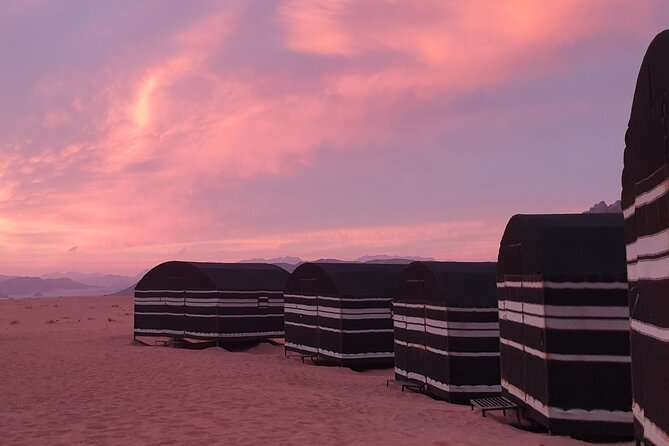 Full Day Jeep Tour and Overnight in Wadi Rum - Um Sabatah Camp: Sunset, Dinner, Hot Showers, Stars