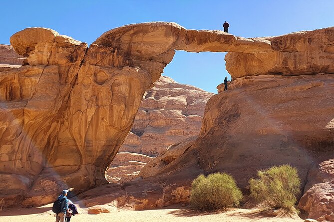 Wadi Rum 2-Day Jeep Tour with Meals and Overnight in Bedouin Camp - Red Sand Dune + Little Bridge: the fun stops that don’t take much effort